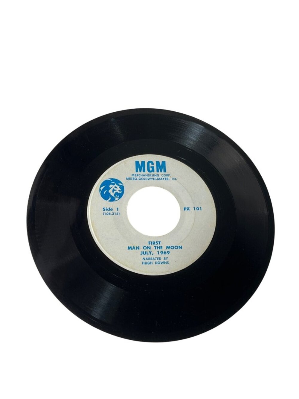 First Man On The Moon July 1969 Vinyl Record Narrated By Hugh Downs MGM PX 101